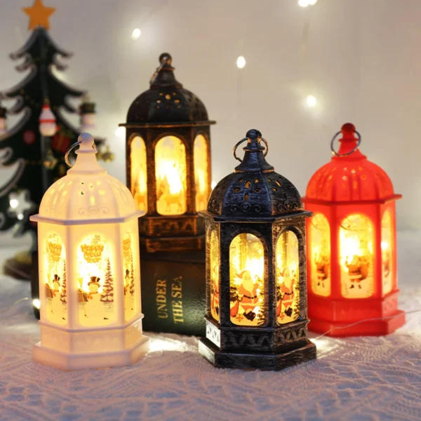 Christmas Santa Lantern Wind Lights Merry Christmas Decorations For Home Christmas Tree Ornaments Navidad Gifts New Year 2024 - Image 2