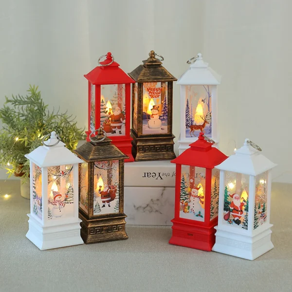Christmas Santa Lantern Wind Lights Merry Christmas Decorations For Home Christmas Tree Ornaments Navidad Gifts New Year 2024 - Image 6