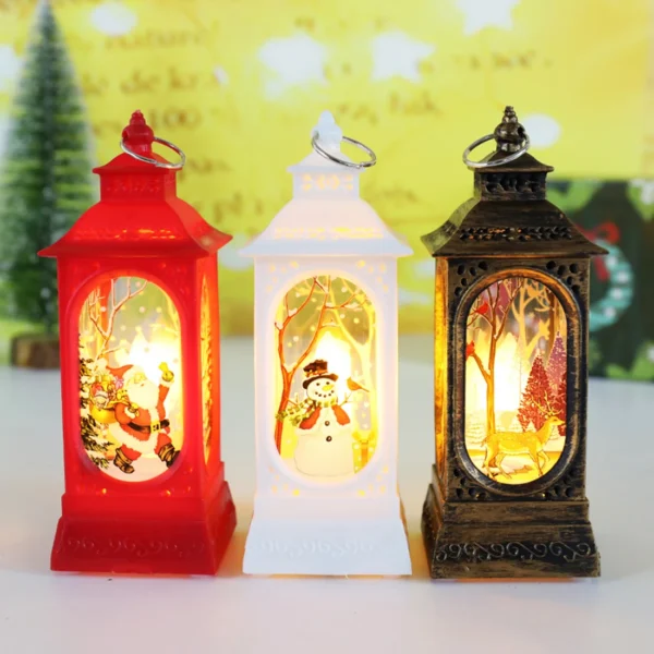 Christmas Santa Lantern Wind Lights Merry Christmas Decorations For Home Christmas Tree Ornaments Navidad Gifts New Year 2024 - Image 4