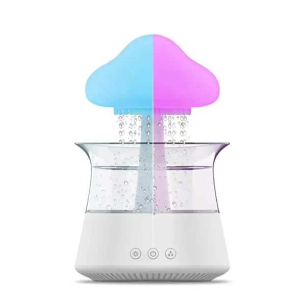 Rain Cloud Night Light humidifier with raining water drop sound and 7 color led light essential oil diffuser aromatherapy - Image 2