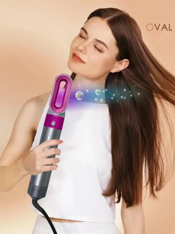 5 in 1 Hair Dryer Hot Comb Set Professional Curling Iron Hair Straightener Styling Tool Airwrap Hair Dryer Household - Image 3